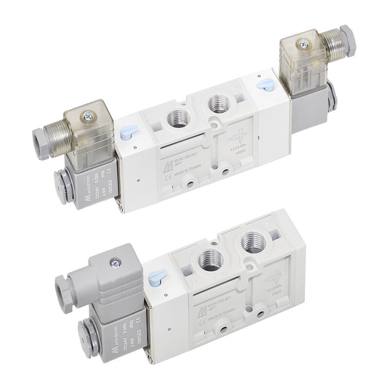Ηλεκτροβαλβίδα αέρος MVSC 300-4E2C MINDMAN 5/3 ΚΚ - 2 εντολές - 3/8” Ηλεκτροβαλβίδα αέρος MVSC 300-4E2C MINDMAN 5/3 ΚΚ - 2 εντολές - 3/8”